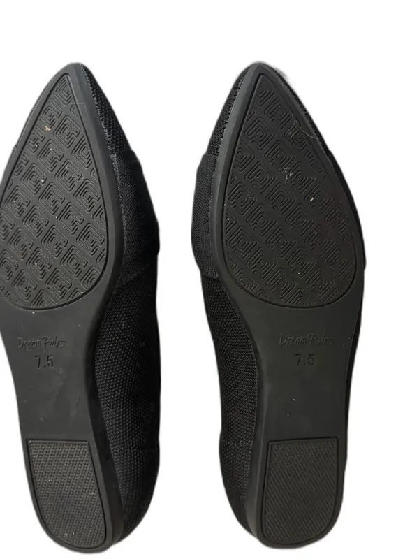 Dream Paris Black Pointed Toe Knit Bow Flats Women’s Size 7.5 - Image 3