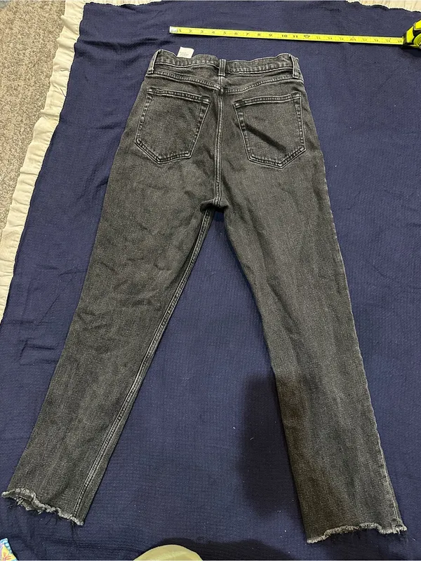 Black Washed Straight-Leg Jeans - Image 8
