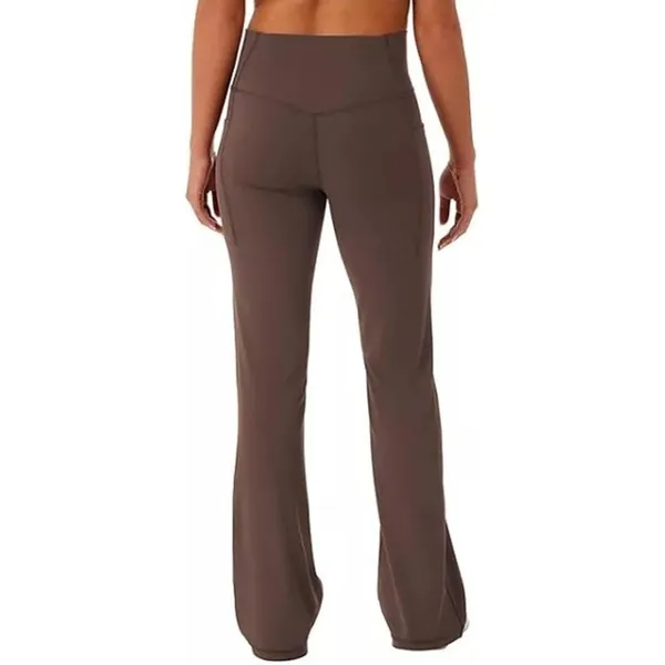Member's Mark L Yoga Pants Everyday Flare High Rise Pockets Brown Bear‎ Athletic - Image 2