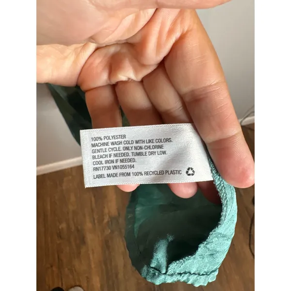 A New Day teal textured drop waist dress - Image 3