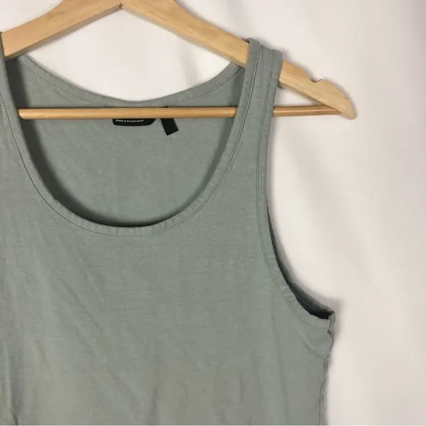 ASOS Gray Blue Scoop Neck Fitted Cotton‎ Tank Top S - Image 3