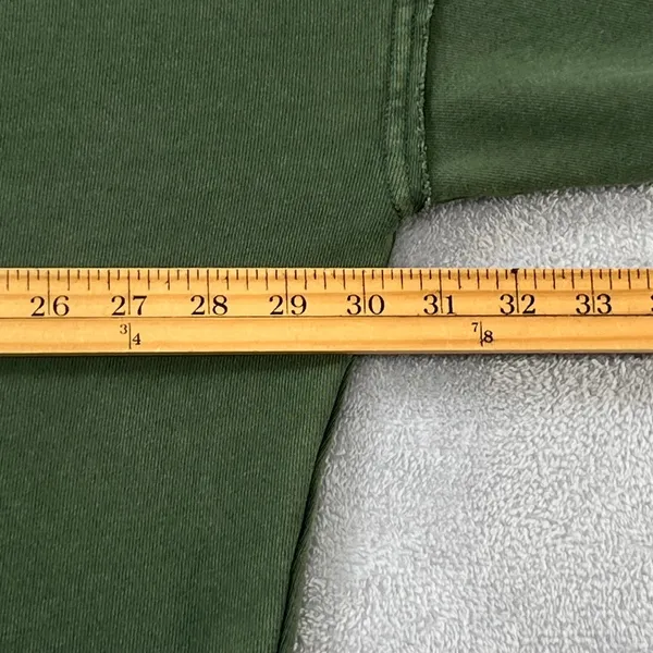 Aerie Distressed Oversized Sweatshirt Women's‎ S/P Olive Green Crewneck Pullover - Image 7
