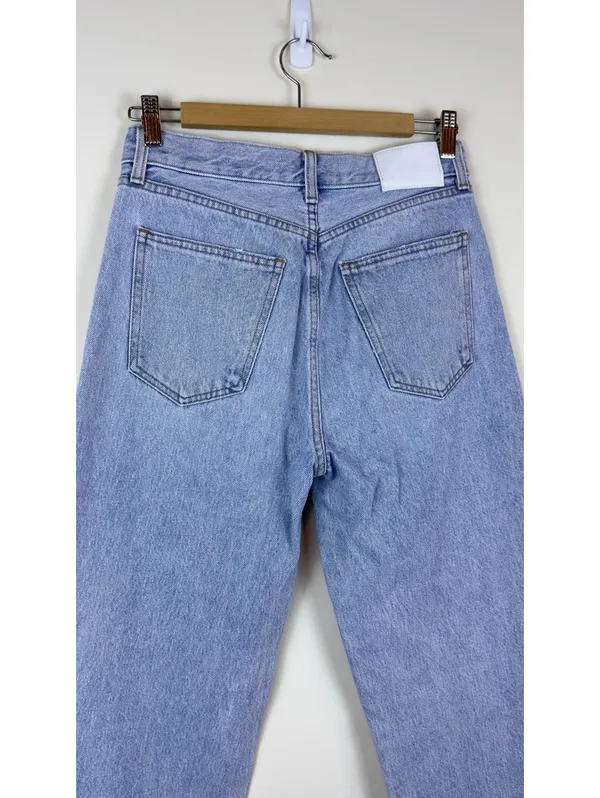 Denim Forum The Farrah Hi-Rise Wide Leg Jeans Light Wash Size 26 Aritzia - Image 11
