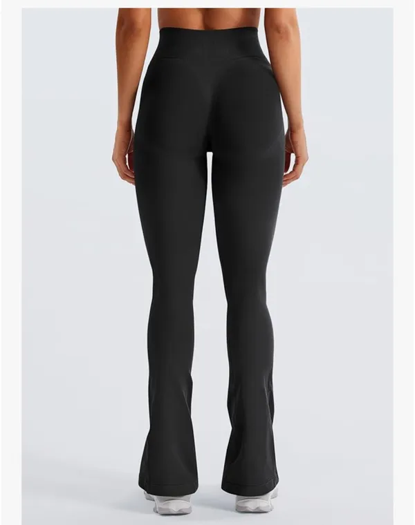 YEOREO Mini Flare Leggings Womens Workout Butt Lifting Legging Hidden Scrunch Seamless - Image 3