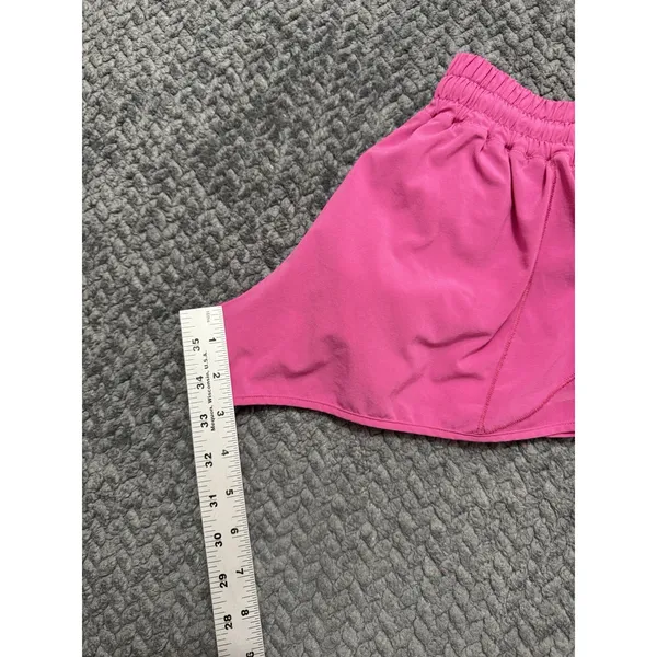 LULULEMON Women's Speed Up Shorts Pink stretch Black Size 6 - Image 9