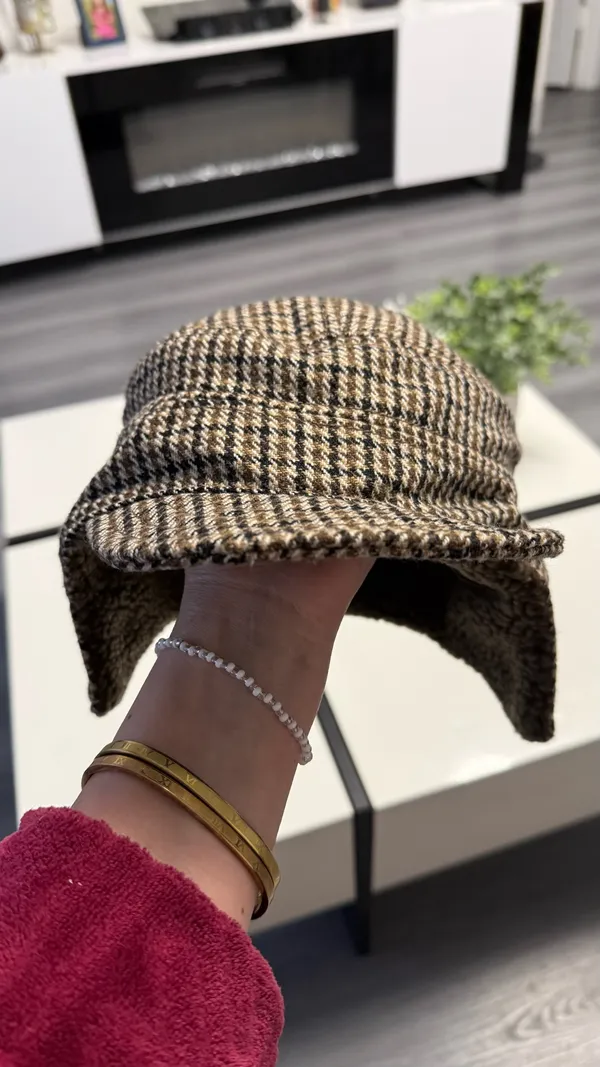 goorin bros. vintage style plaid trapper hat - wool blend - size m - Image 5