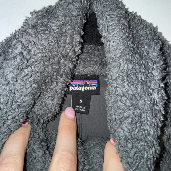 Patagonia Los Gatos Fleece Vest Womens‎ Small Gray Good Full Zip Sherpa - Image 2