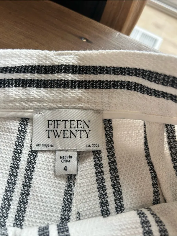 Fifteen Twenty Rylee Striped Crop Pant Navy White Cotton 4 - Image 8