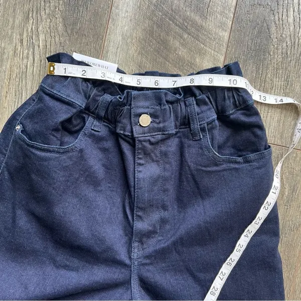 NWT WeWoreWhat Paper Bag Buckle Canal Denim Jeans Danielle Bernstein Size 28 - Image 10