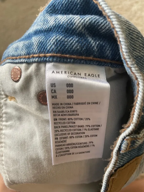 American Eagle Blue Jean Shorts Denim Size XS - Image 4