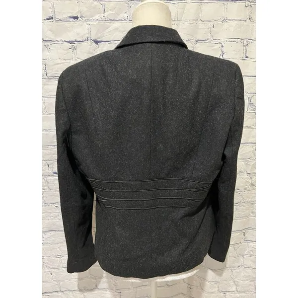 Harve Bernard Blazer Jacket Academia Workwear Professional Winter Gray Wool 16 - Image 4