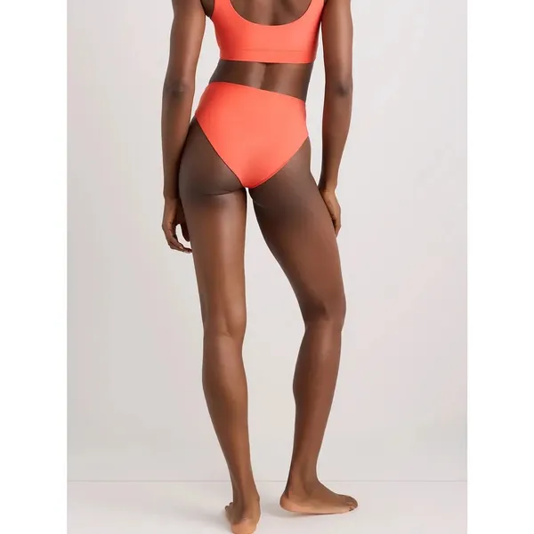 NWT Quince Sunset Orange Italian High-Rise High-Leg Bikini Bottoms Size Medium - Image 2