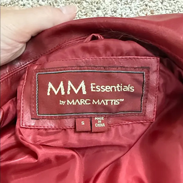 Vintage Faux Red Leather Jacket - Image 3