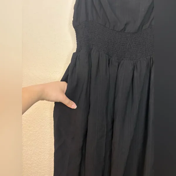 Lulu's Full Heart Black Smocked Midi Dress Size XL - Image 10