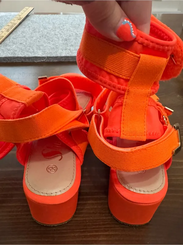 SheIn Orange wedge heels - Image 5