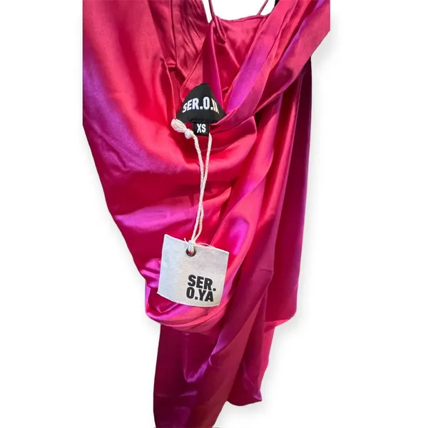 Retrofête NWT SER.O.YA Emma Silk Dress in Fuchsia Purple Women’s Size XS - Image 8
