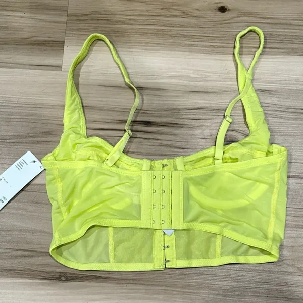 NEW Urban Outfitters Out From Under Yellow Corset Top Women’s Medium - Image 3