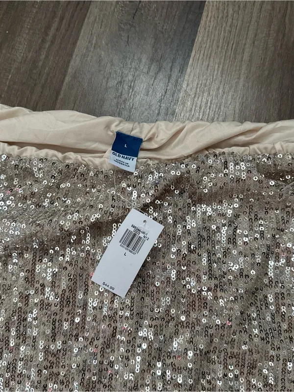 Old Navy Sequin Maxi Skirt - Champagne - Image 2
