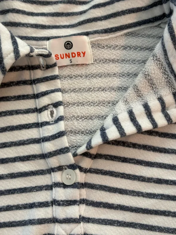 Sundry Dress Evereve dark blue and white striped yeeey cloth - Image 2