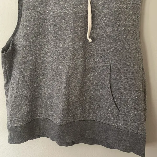 Gray Sleeveless Hoodie Size L Size L - Image 3