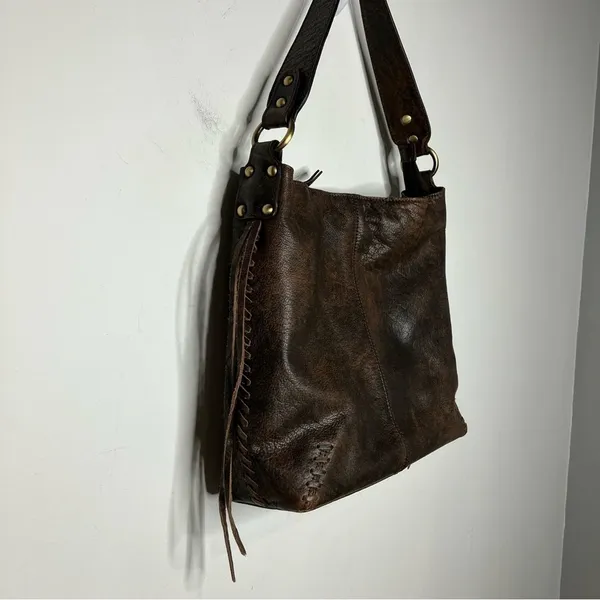 Noni Bossi brown leather hobo‎ bag - Image 2