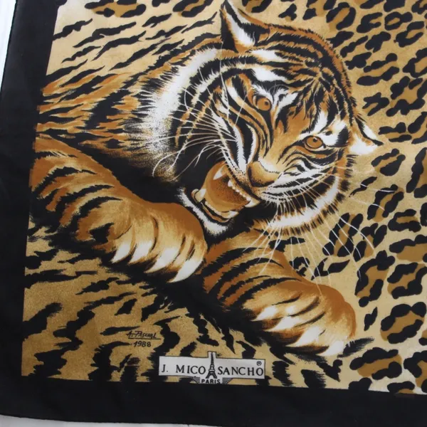 J Mico Sancho Paris Cheetah Print Tiger Scarf - Image 2