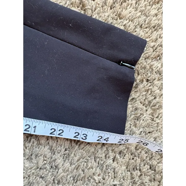 Old Navy Women's Black Solid Twill Dress Pants Slim Skinny Stretch Pockets Mid - Image 6