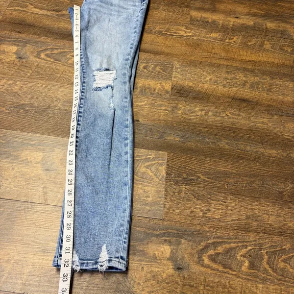 BKE Monroe Universal Upper Slim Thigh Mid Rise Skinny Jeans Women 29x32 Distress - Image 7