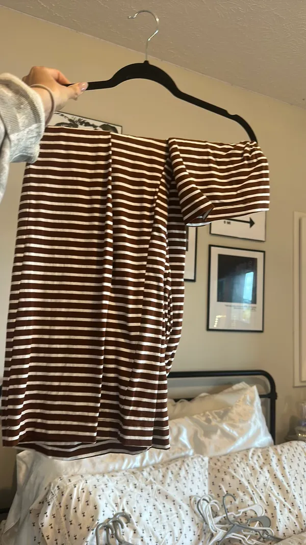 Amazon Brown stripe 2 piece Loungewear set cozy - Image 3