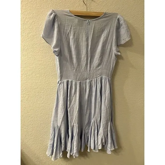 Hello Molly Dress‎ Womens S Blue London Calling Flowy Bohemian Faux Wrap Ladies - Image 2