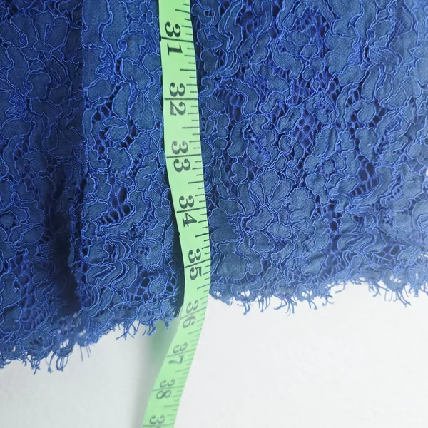 Altar'd State -798‎ Blue Lace Halter Mini Dress Cocktail Date Night Size Medium - Image 9
