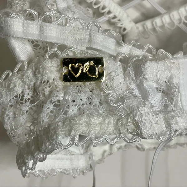 For Love and Lemons Strappy Vega Underwire Bra In White Size XS - Image 5