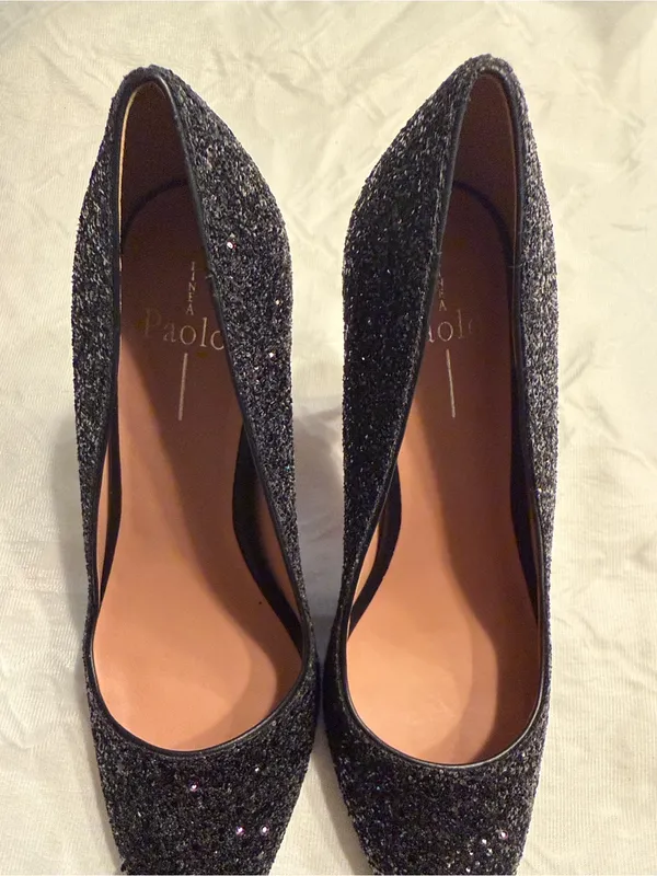Linea Paola Black Sequins Pumps Shoes NWT Size 9M - Image 7