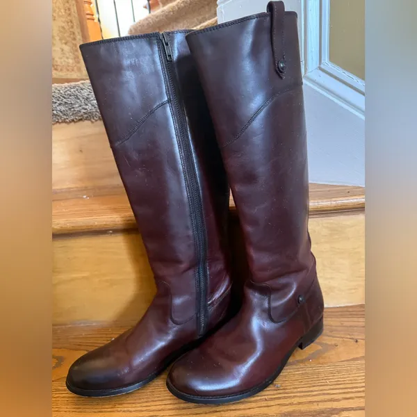 Frye Brown Leather Riding Boots - Image 3