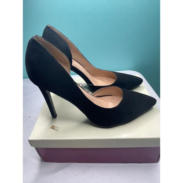 China‎ Glaze size 10 Chic Suede Pointed Toe Pumps - Image 3