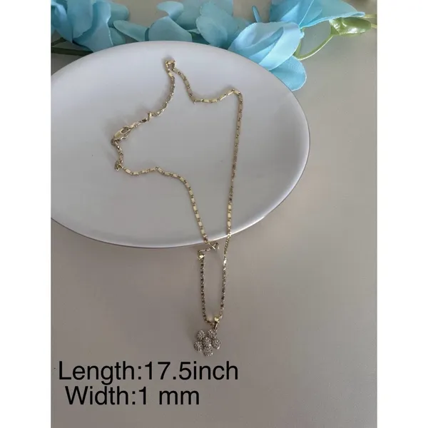 Set Chain Earring Womens Flower Necklace 14K Gold Plated‎ XP Oro Laminado - Image 3