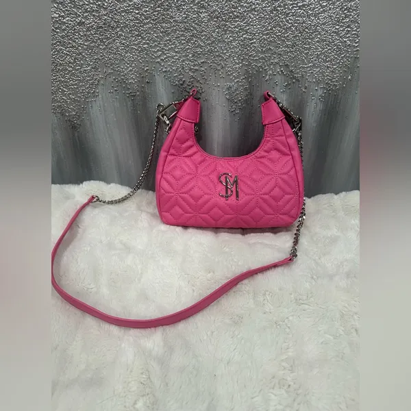 Steve Madden Bsilvia Quilted Crossbody in Hot Pink - Image 2