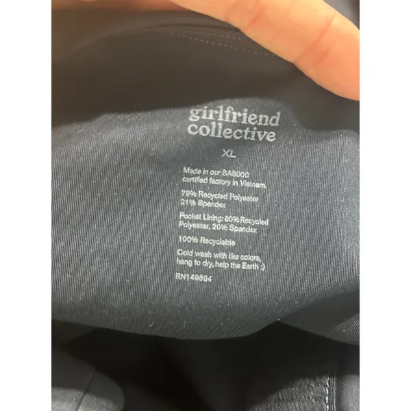 Girlfriend Collective Bianca One Shoulder Dress Midnight Navy Blue XL Activewear - Image 7