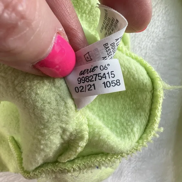 Aerie Offline XL Cropped Boxy Hoodie Lime Neon Green Pullover Sweatshirt Women - Image 10