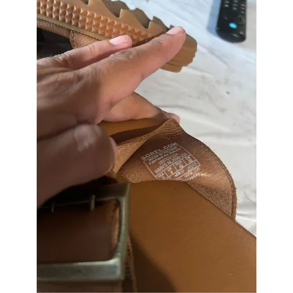 Sorel Ella II Buckle Slide Sandals | Cognac Brown | Size 11 - Image 6