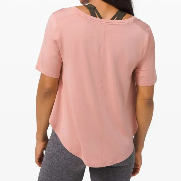 Lululemon Up for Down Time Short Sleeve Pink Pastel - Image 3