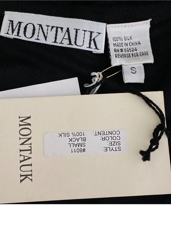 100% Silk Elegant Black Dress by Montauk - Image 3