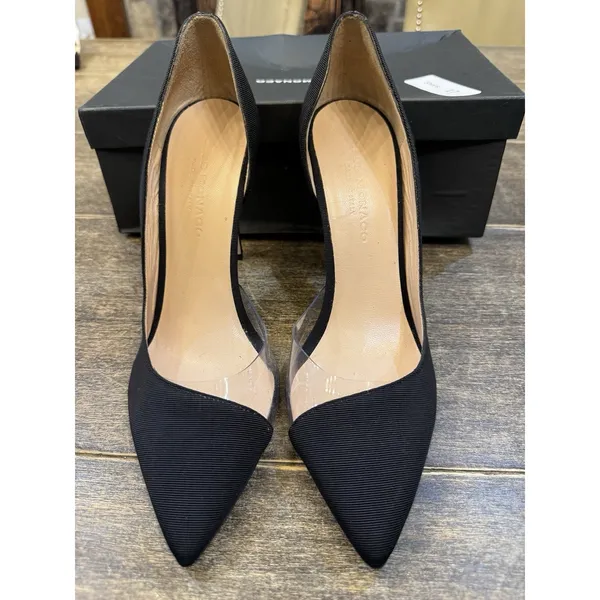 Club Monaco Grow grain Black Ribbed Heels Illusion Accent Size 39 - Image 2