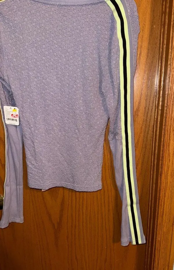 Free People Light Purple Long Sleeve Shirt - Image 4