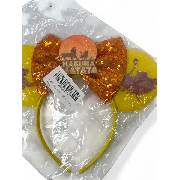 Lion King Mickey ears headband Sequin Hakuna Matata Disney Minnie Bow0 - Image 2