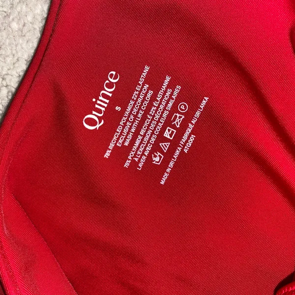 NWT Quince Cherry Red Italian High-Leg Ring Bikini Bottom Women's Size Small - Image 7