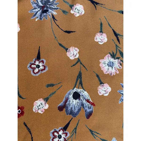 Rust‎ Floral Bandana Scarf Cottagecore Boho Square Neck Scarf Wrap Lightweight - Image 5