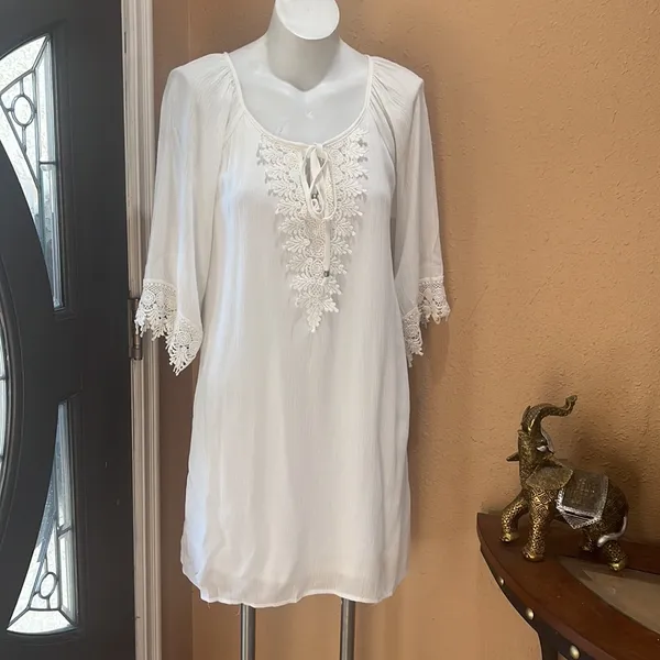 Naif white long sleeve dress - Image 3