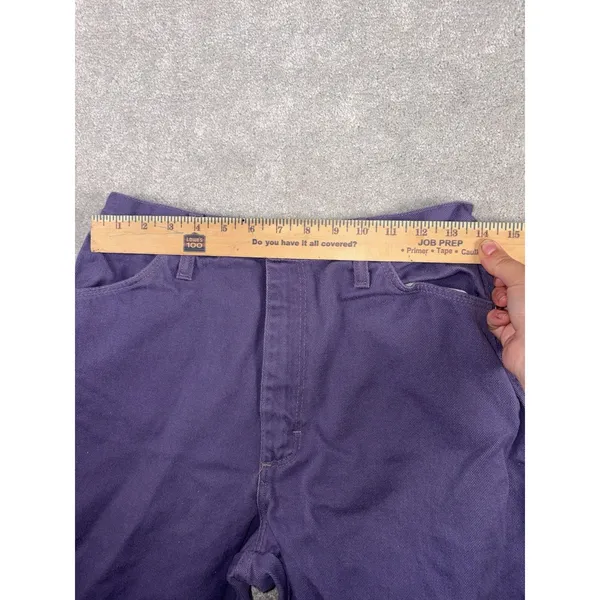 VTG Women's 90s Purple Wash Denim Wrangler Jeans 13/14x34(38x34) Cowgirl Cut USA - Image 7