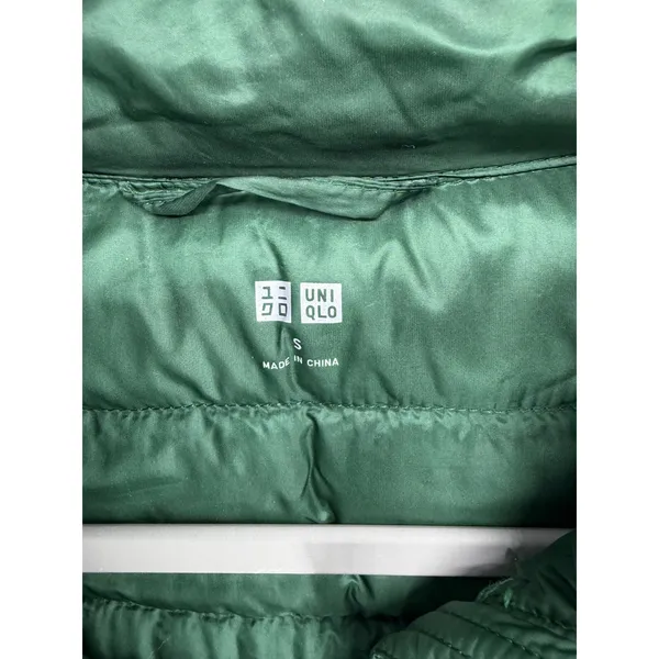 Uniqlo Womens Puffer Vest‎ Ultra Light Down Green Quilted S - Image 4